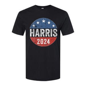 Kamala Harris 2024 For President Campaign Us Flag Softstyle CVC T-Shirt