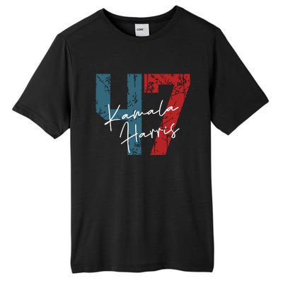 Kamala Harris 2024 47th President Save Democracy Us Flag Tall Fusion ChromaSoft Performance T-Shirt