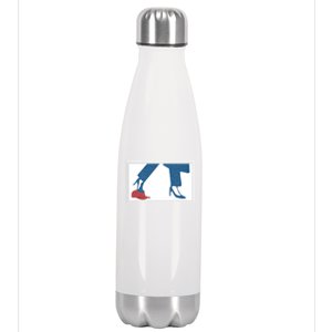 Kalama Harris 2024 Retro Comma La Red Hat Anti Trump Maga Stainless Steel Insulated Water Bottle