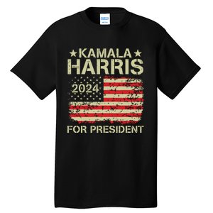 Kamala Harris 2024 For President Tall T-Shirt