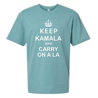 Kamala Harris 2024 Keep Kamala And Carry On A La Gift Sueded Cloud Jersey T-Shirt