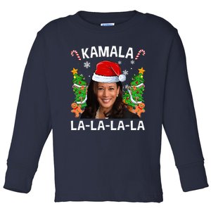 Kamala Harris 2024 Christmas Comma La Women Xmas Toddler Long Sleeve Shirt