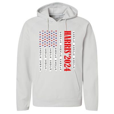 Kamala Harris 2024 For President Election Campaign Performance Fleece Hoodie