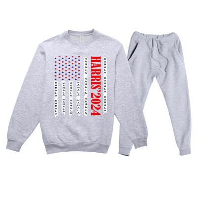 Kamala Harris 2024 For President Election Campaign Premium Crewneck Sweatsuit Set