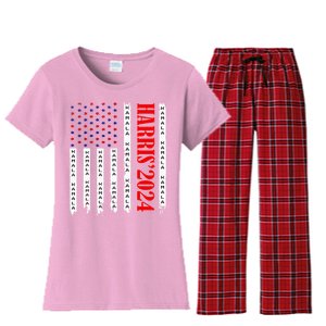 Kamala Harris 2024 For President Election Campaign Women's Flannel Pajama Set