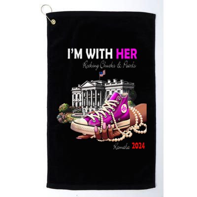 Kamala Harris 2024 IM With Her Rocking Chucks & Pearls Gift Platinum Collection Golf Towel