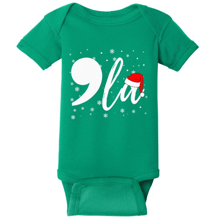 Kamala Harris 2024 Comma La Christmas Baby Bodysuit