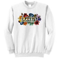 Kamala Harris 2024 Vintage Floral Women Harris President Sweatshirt