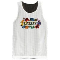 Kamala Harris 2024 Vintage Floral Women Harris President Mesh Reversible Basketball Jersey Tank