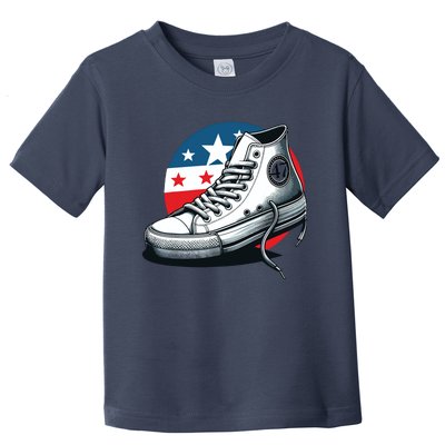 Kamala Harris 2024 Flag Walz Earrings For President Vp Toddler T-Shirt