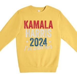 Kamala Harris 2024 Support Im With Her Premium Crewneck Sweatshirt