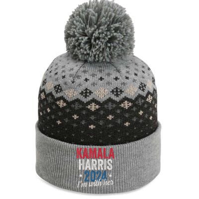 Kamala Harris 2024 Support Im With Her The Baniff Cuffed Pom Beanie