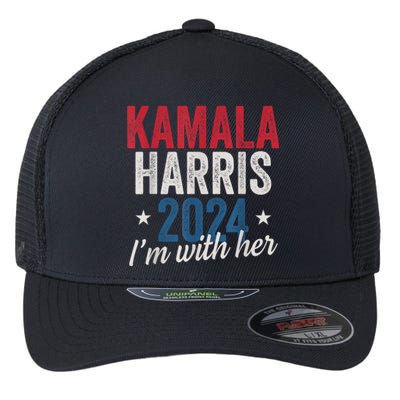 Kamala Harris 2024 Support Im With Her Flexfit Unipanel Trucker Cap