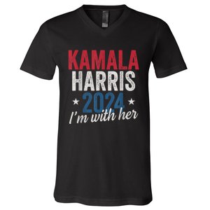 Kamala Harris 2024 Support Im With Her V-Neck T-Shirt