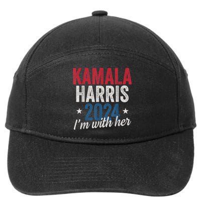 Kamala Harris 2024 Support Im With Her 7-Panel Snapback Hat