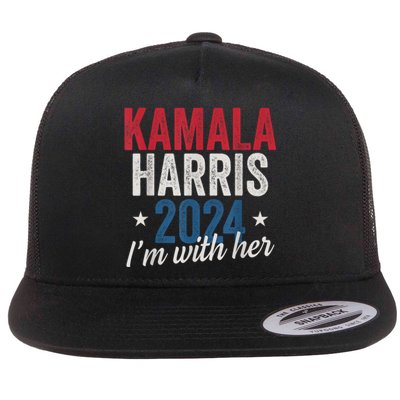 Kamala Harris 2024 Support Im With Her Flat Bill Trucker Hat