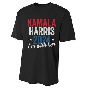 Kamala Harris 2024 Support Im With Her Performance Sprint T-Shirt