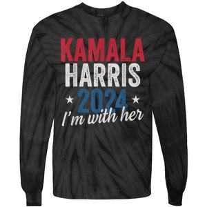 Kamala Harris 2024 Support Im With Her Tie-Dye Long Sleeve Shirt