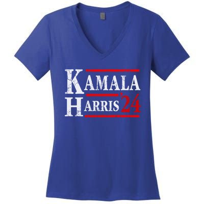 Kamala Harris 2024 Election President Democrat Gift Women's V-Neck T-Shirt