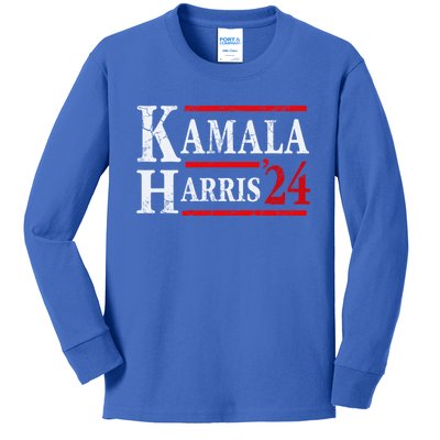 Kamala Harris 2024 Election President Democrat Gift Kids Long Sleeve Shirt