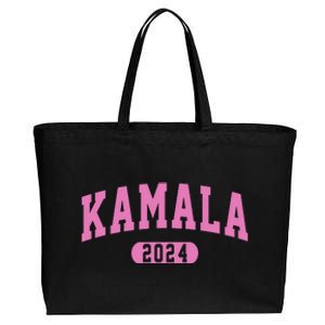 Kamala Harris 2024 President Varsity Print Cotton Canvas Jumbo Tote