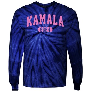 Kamala Harris 2024 President Varsity Print Tie-Dye Long Sleeve Shirt