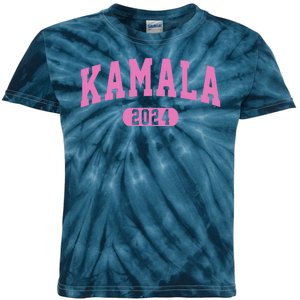 Kamala Harris 2024 President Varsity Print Kids Tie-Dye T-Shirt