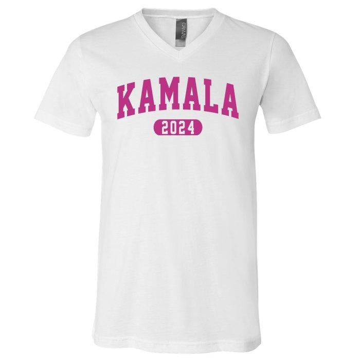 Kamala Harris 2024 President Varsity Print V-Neck T-Shirt