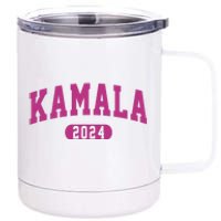 Kamala Harris 2024 President Varsity Print 12 oz Stainless Steel Tumbler Cup