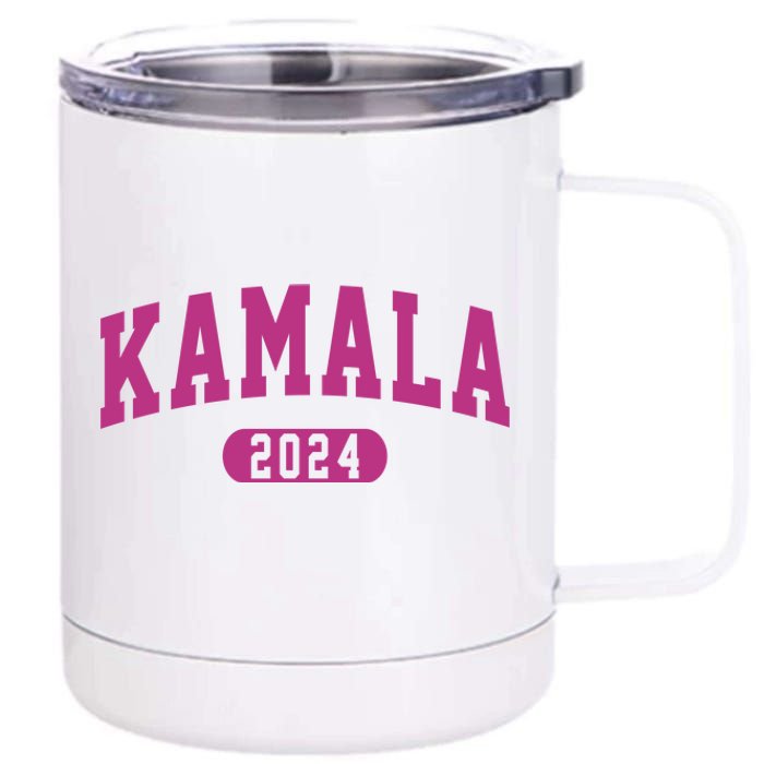 Kamala Harris 2024 President Varsity Print 12 oz Stainless Steel Tumbler Cup