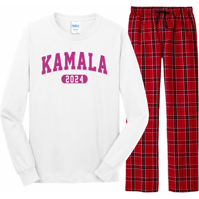 Kamala Harris 2024 President Varsity Print Long Sleeve Pajama Set