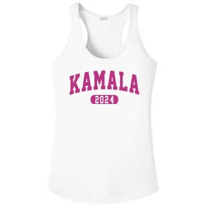 Kamala Harris 2024 President Varsity Print Ladies PosiCharge Competitor Racerback Tank