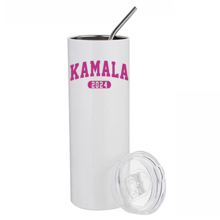 Kamala Harris 2024 President Varsity Print Stainless Steel Tumbler