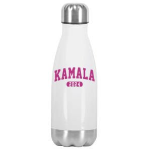 Kamala Harris 2024 President Varsity Print Stainless Steel Insulated Water Bottle