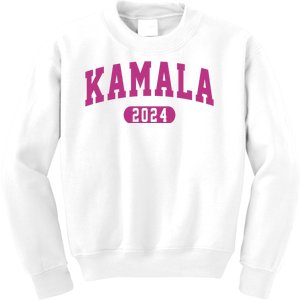 Kamala Harris 2024 President Varsity Print Kids Sweatshirt