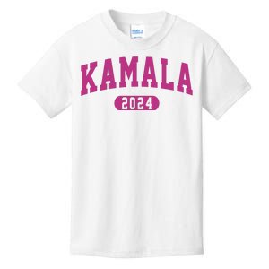 Kamala Harris 2024 President Varsity Print Kids T-Shirt