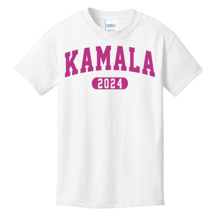 Kamala Harris 2024 President Varsity Print Kids T-Shirt