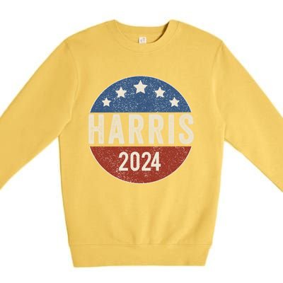 Kamala Harris 2024 For President Campaign Us Flag Great Gift Premium Crewneck Sweatshirt