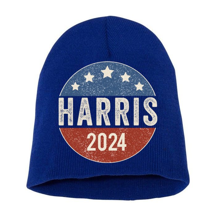 Kamala Harris 2024 For President Campaign Us Flag Great Gift Short Acrylic Beanie