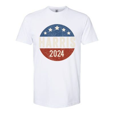 Kamala Harris 2024 For President Campaign Us Flag Great Gift Softstyle CVC T-Shirt