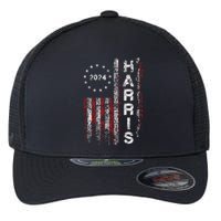 Kamala Harris 2024 For President Campaign Us Flag Vintage Flexfit Unipanel Trucker Cap