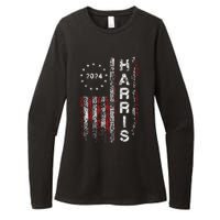 Kamala Harris 2024 For President Campaign Us Flag Vintage Womens CVC Long Sleeve Shirt