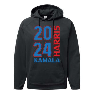 Kamala Harris 2024 Graphic Performance Fleece Hoodie