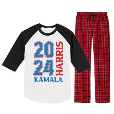 Kamala Harris 2024 Graphic Raglan Sleeve Pajama Set