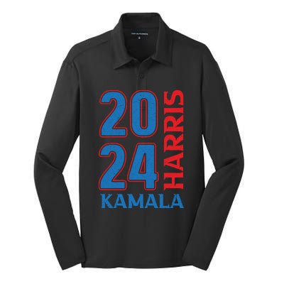 Kamala Harris 2024 Graphic Silk Touch Performance Long Sleeve Polo