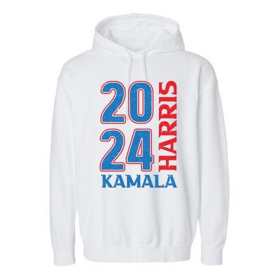 Kamala Harris 2024 Graphic Garment-Dyed Fleece Hoodie