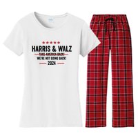 Kamala Harris 2024 For President Harris Walz 2024 Antitrump Women's Flannel Pajama Set