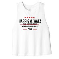 Kamala Harris 2024 For President Harris Walz 2024 Antitrump Women's Racerback Cropped Tank