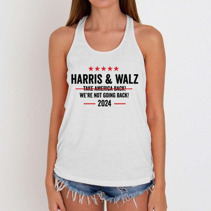 Kamala Harris 2024 For President Harris Walz 2024 Antitrump Women's Knotted Racerback Tank