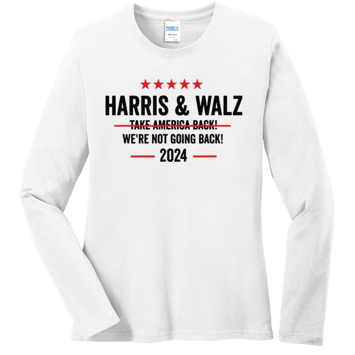 Kamala Harris 2024 For President Harris Walz 2024 Antitrump Ladies Long Sleeve Shirt